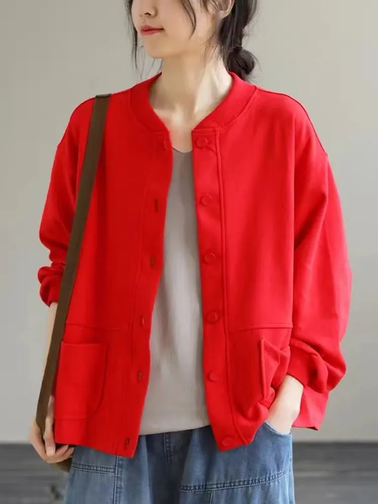 حجم كبير المرأة عادية متعددة الاستخدامات Jaet 2025 ربيع جديد الكورية بسيطة العمر-Defng ort البيسبول Sle الأعلى #4