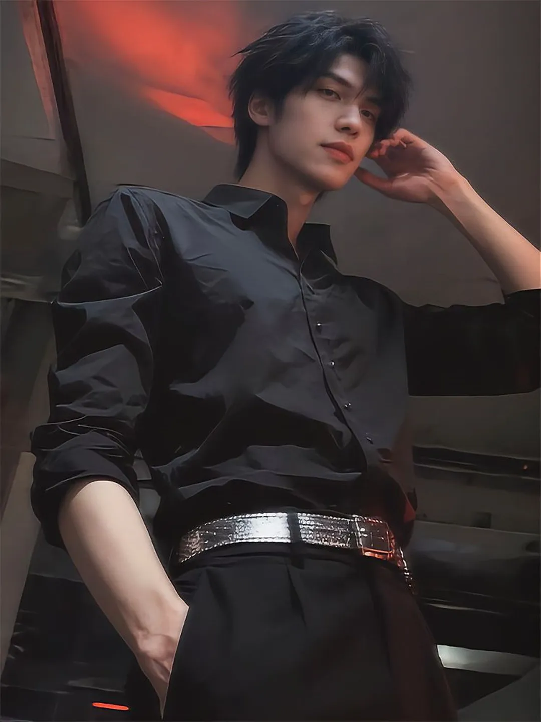 

Dapper Men's Long Sve Fce Lined irt Inner Wear for Autumn Winter Briti Sle Slim Fit Jaet Ci Walk Casual Wear