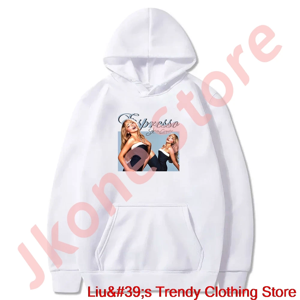 Sabrina Carpenter Espresso Photo Merch Hoodies Tour New Logo Hooded Women Men Fashion Casual Sweatshirts