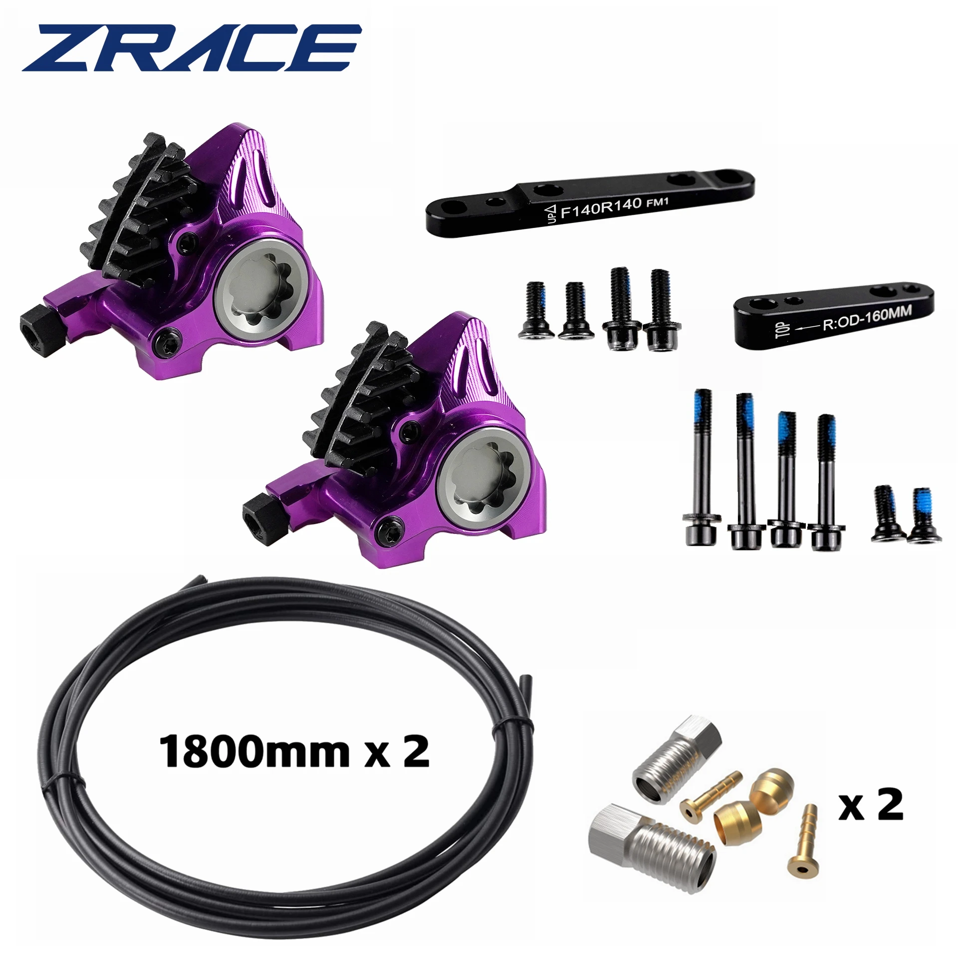 ZRACE XG Flat-Mount-Bremssattel, hydraulischer Rennrad-Bremssattel, ICE-TECH-Bremsbeläge, BMX-Rennsattel, vollständig CNC-gefräst, leichtgewichtig