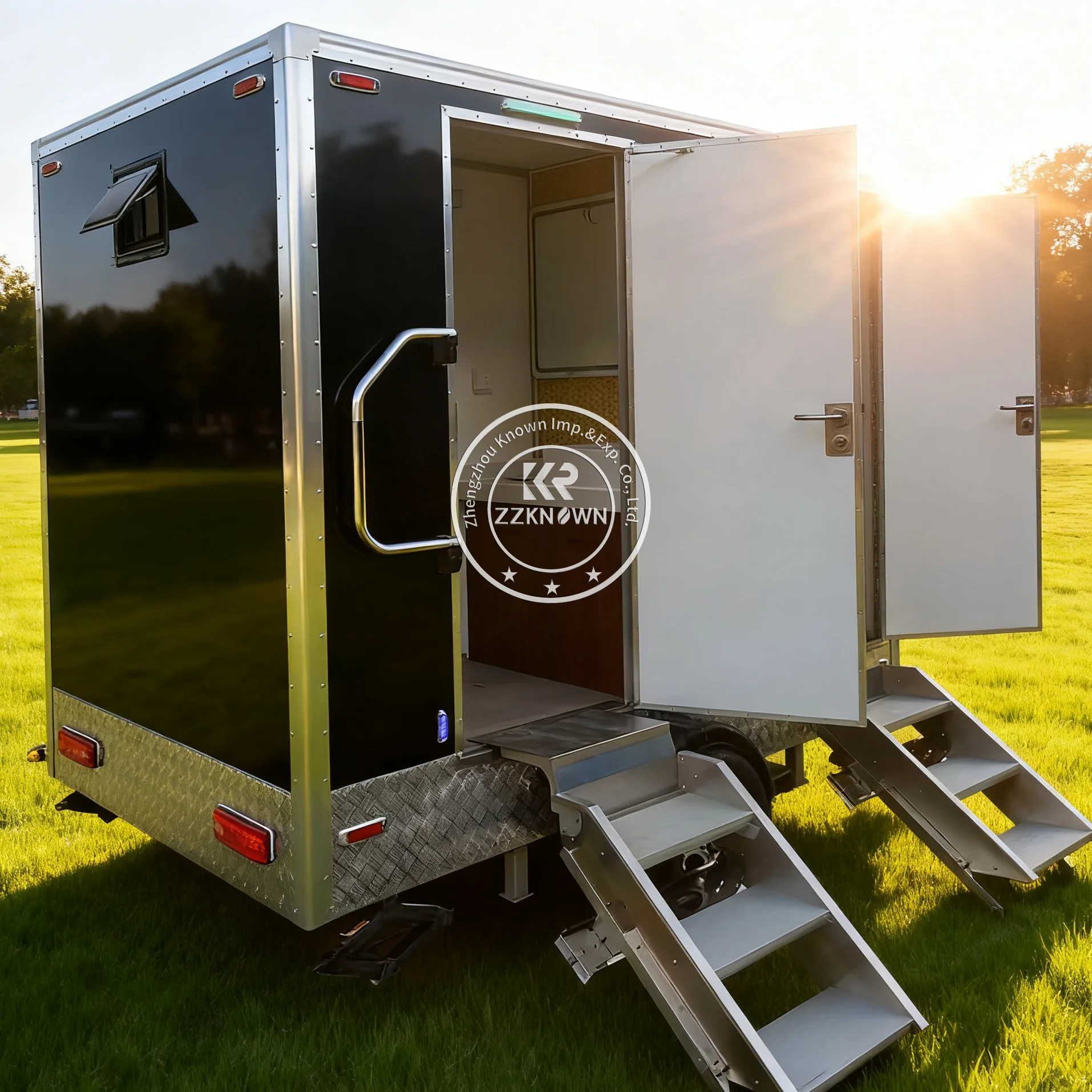 

Public Mobile Toilet Trailer Mobile Emergency Bathroom Luxury Portable Restroom Trailer For Outdoor Events