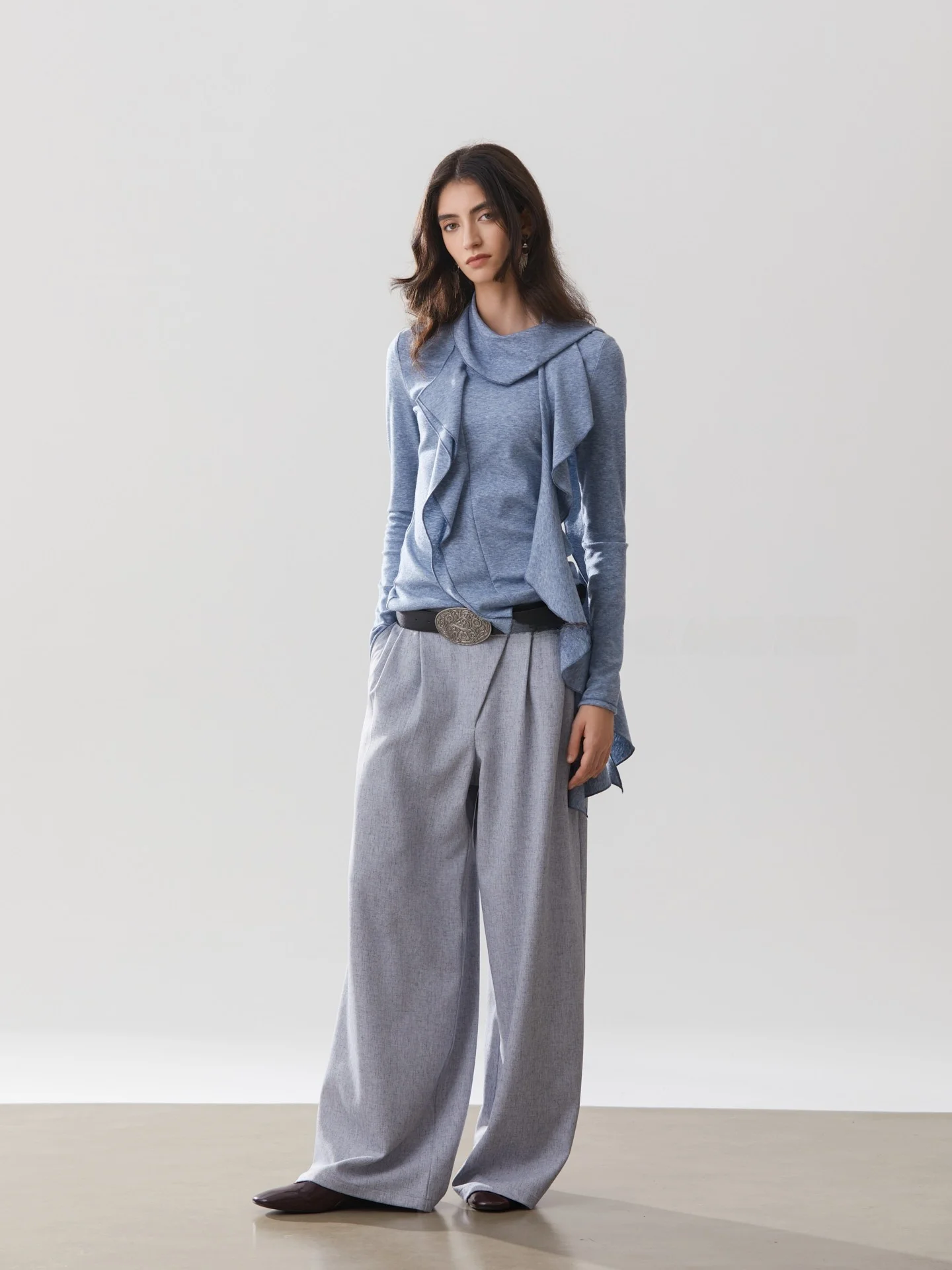 

Ele V-Ne вязаный свитер женский облегающий шерстяной топ из искусственной кожи, уютный длинный свек Par Wear, осенняя мода