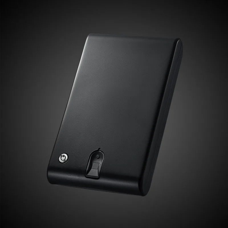 Premium Biometric Pistol Safe for Large Firearms, Double Gun Storage Box with Security Rope, and Heavy-Duty Security Case