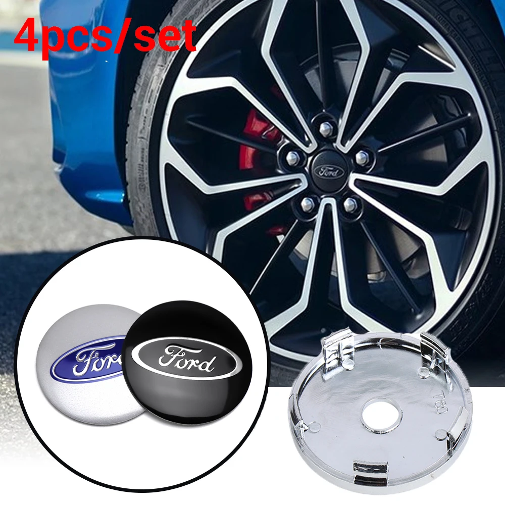 4pcs 56/60MM  Wheel Center Caps Hub Car Rims Dust-proof Cover Hubcaps for Ford Focus 2 3 4 MK2 MK3 MK5 Fiesta MK7 Mondeo Fusion