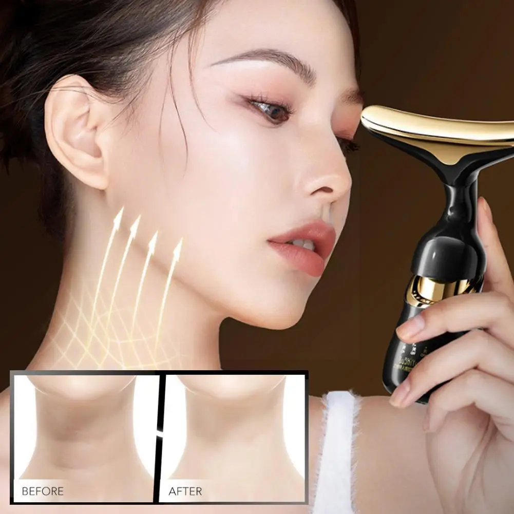 FOMIS 3 In 1 Face Neck Eye Massager Introducer Rejuvenation Anti Skin Microcurrent Tool Aging Anti-Aging Beauty device