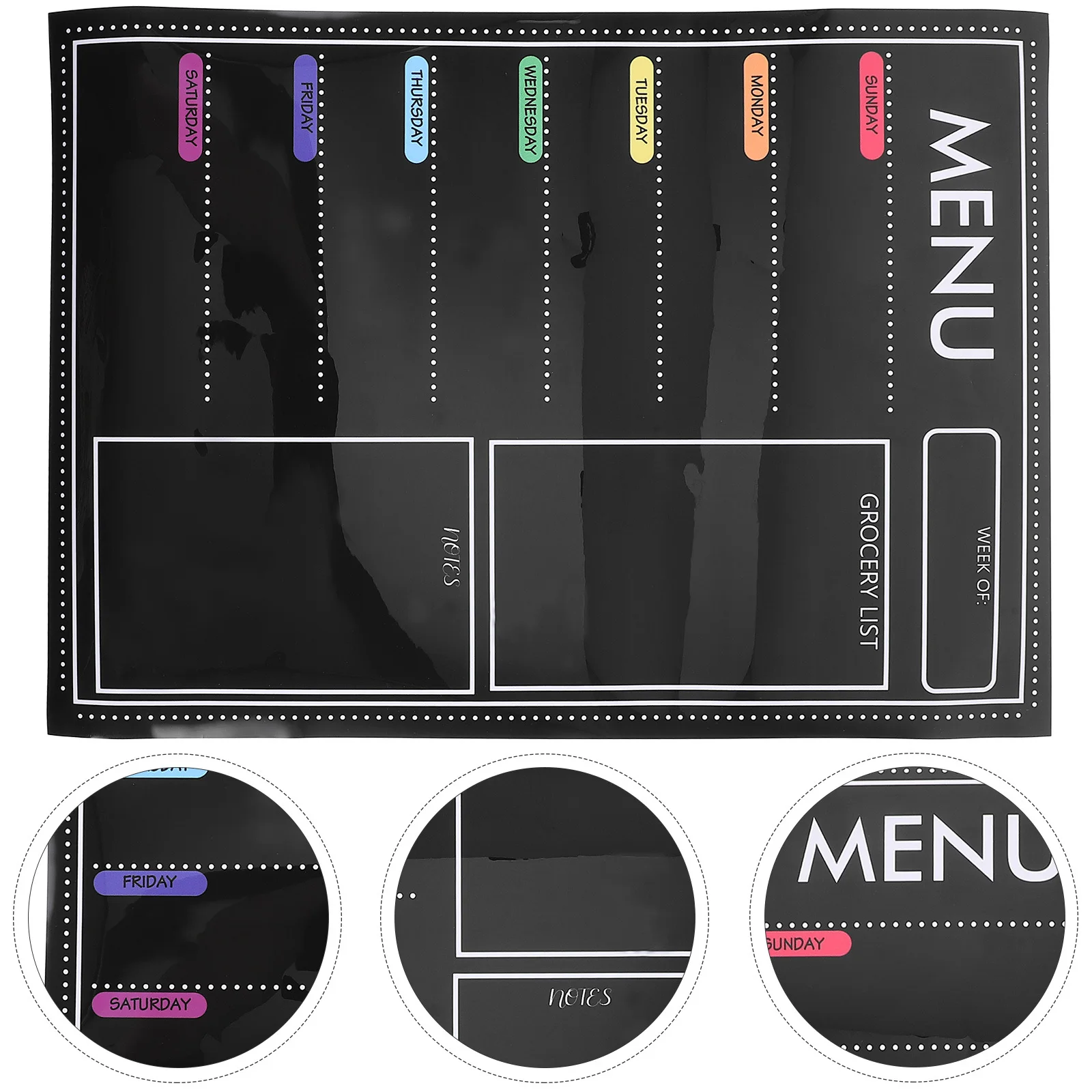 لوحة قائمة مغناطيسية للثلاجة، مسح جاف، مخطط الوجبات الأسبوعي، منظم المطبخ، لوحة كتابة مغناطيسية للثلاجة #2