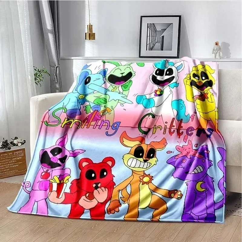 Hot Game Poppy Playtimes Series Character Creative Peripheral Cute Blanket Flannel Print Warm Soft Home Bedroom Blanket Supplies