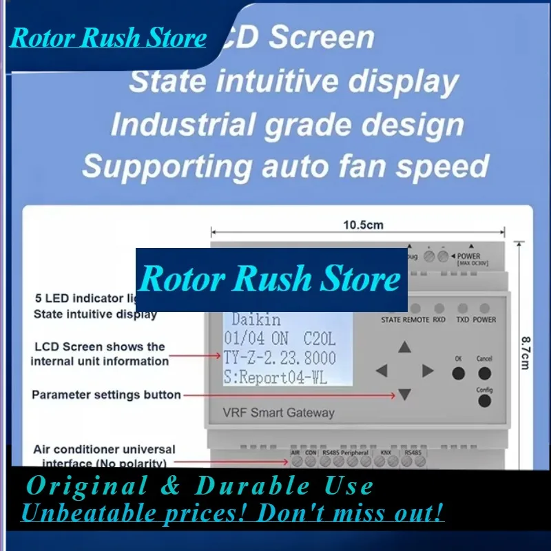 RoRuSSmart Home VRF Central Air Conditioning Controller Zigbee Wifi Gateway APP Remote Voice Control