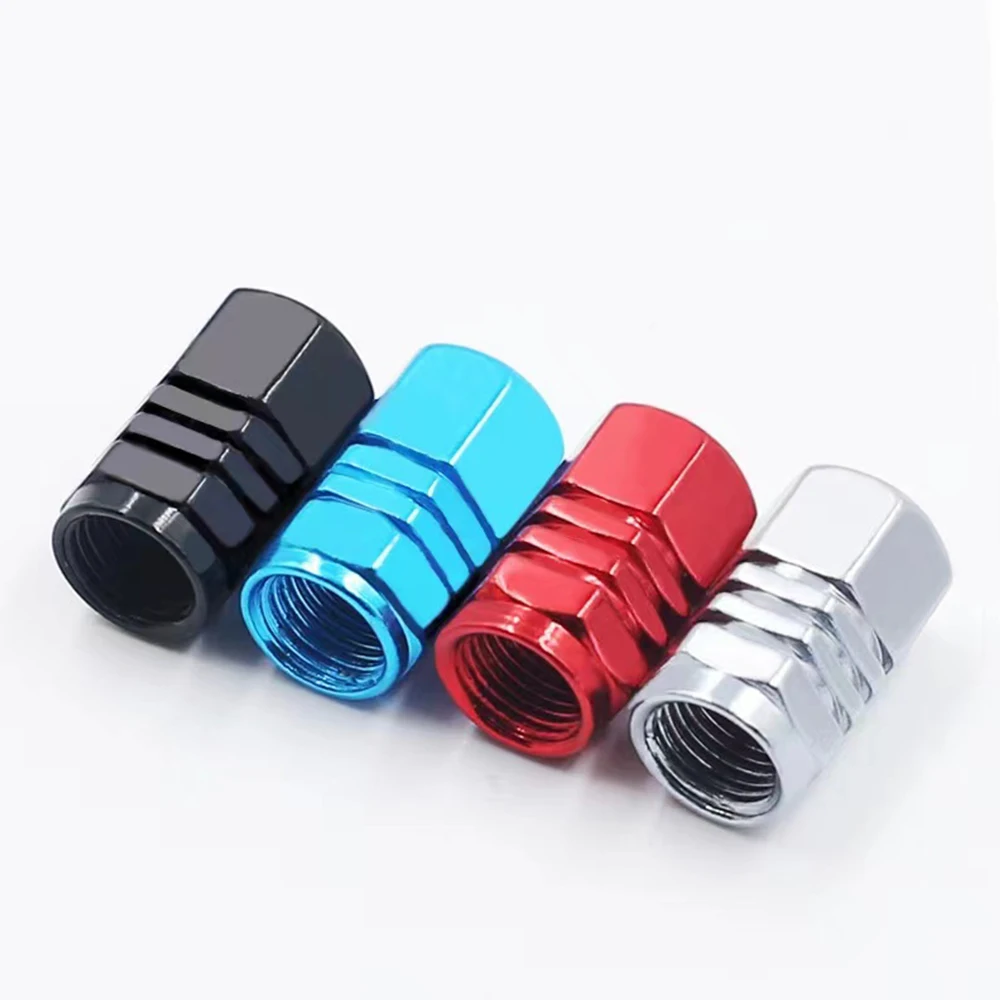 4pcs/lot Wheel Caps Theftproof Aluminum Car Wheel Tires Valves Tyre Stem Air valve Caps Airtight Cover