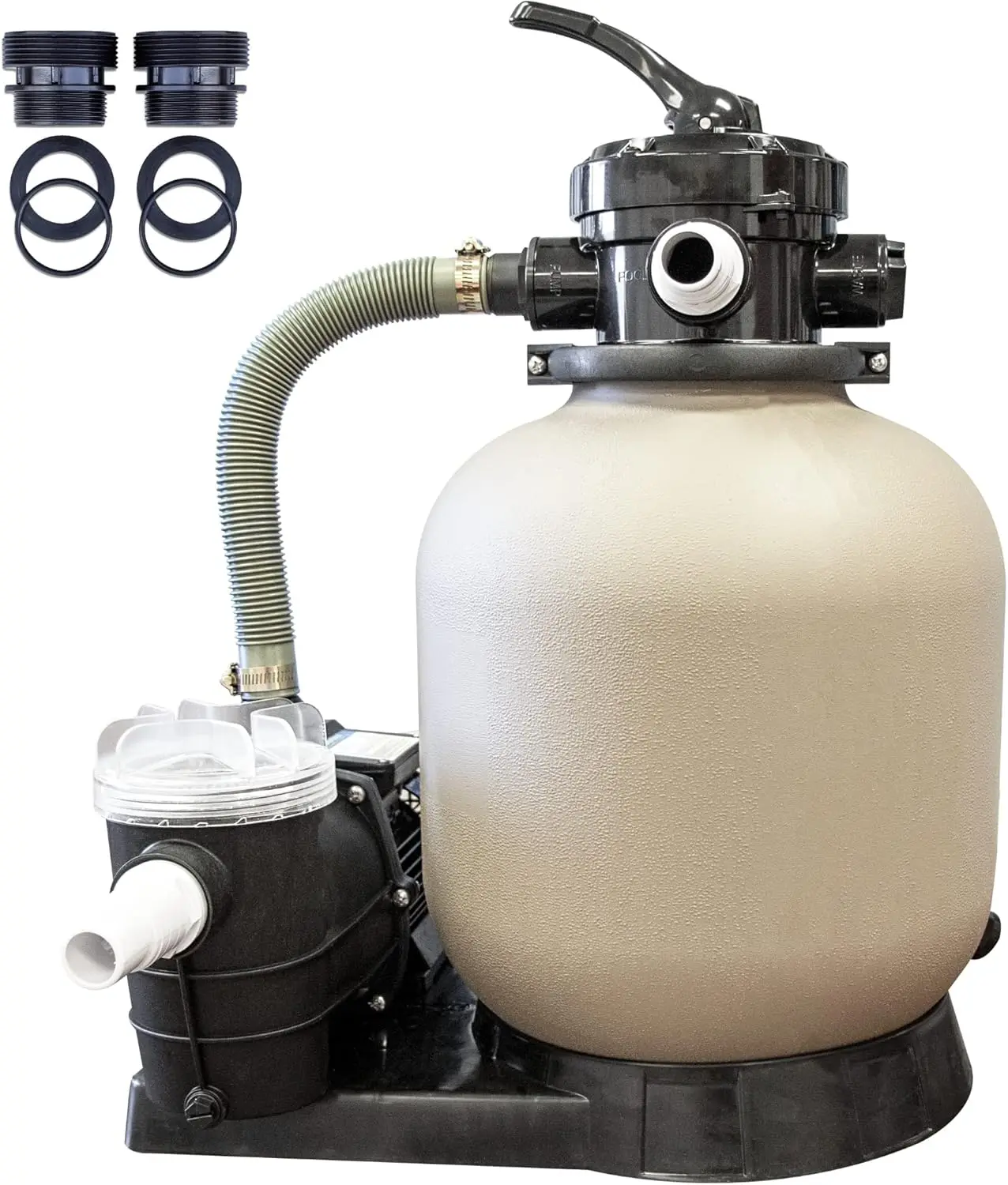 

Pool Sand & Cartridge Filter Pumps for Above Ground Pools 12-16 Inch & 8-40 SF Cleaner Systems 1/3 To 1 HP Pump Options