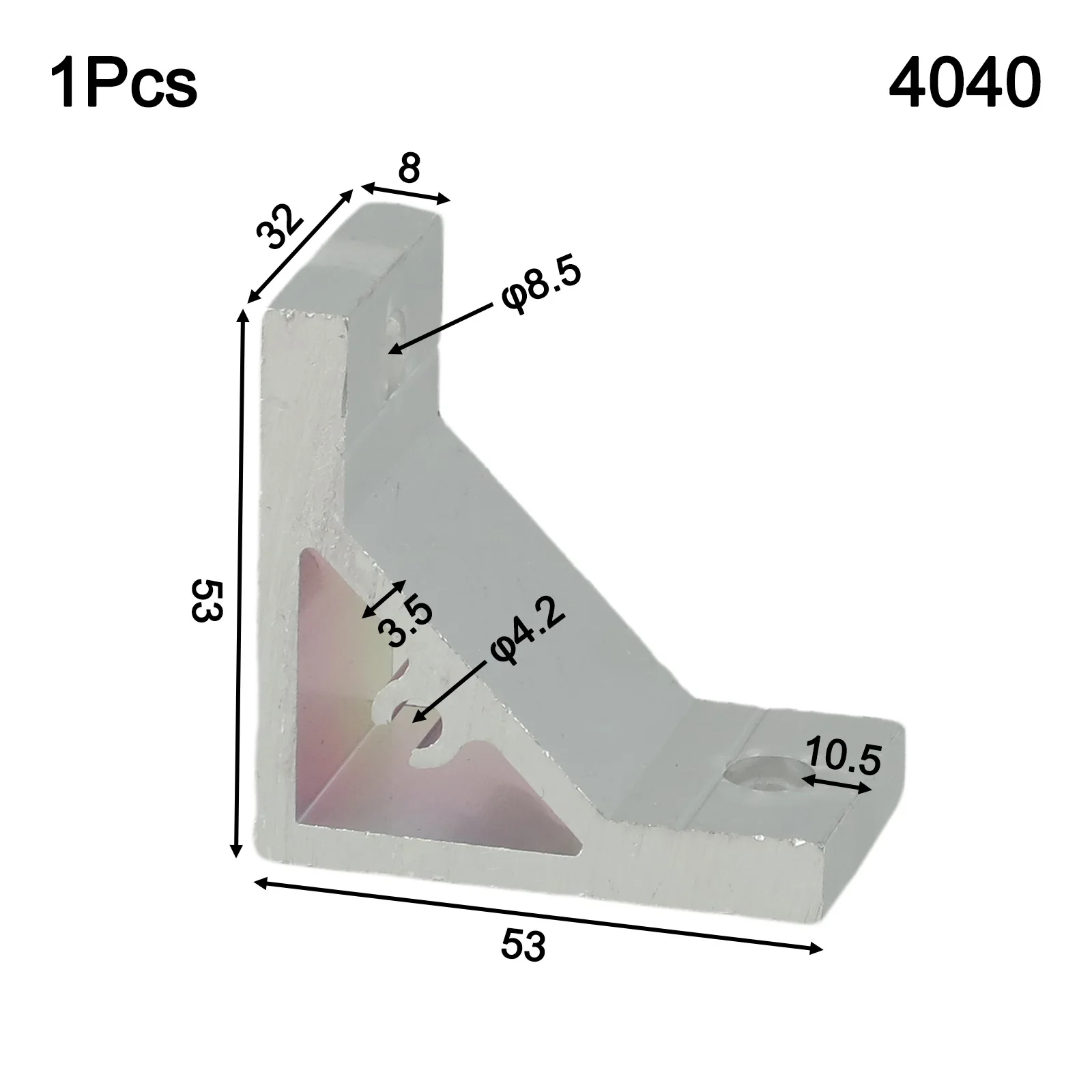 1pc 90 Degree Corner Angle Bracket Rigid Connection Joint Fastener For Aluminum Profile Profile Fixing Connection