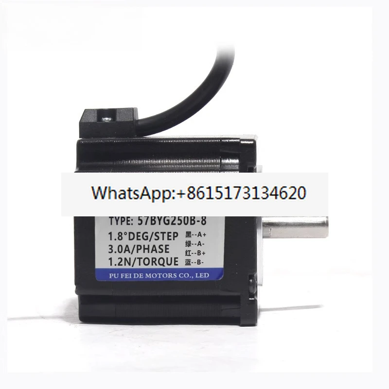 

Шаговый двигатель 57 1,2 Н, шаговый двигатель с большим крутящим моментом 57BYG250B, длина 56 мм, двухфазный, 4-проводной, 3 А