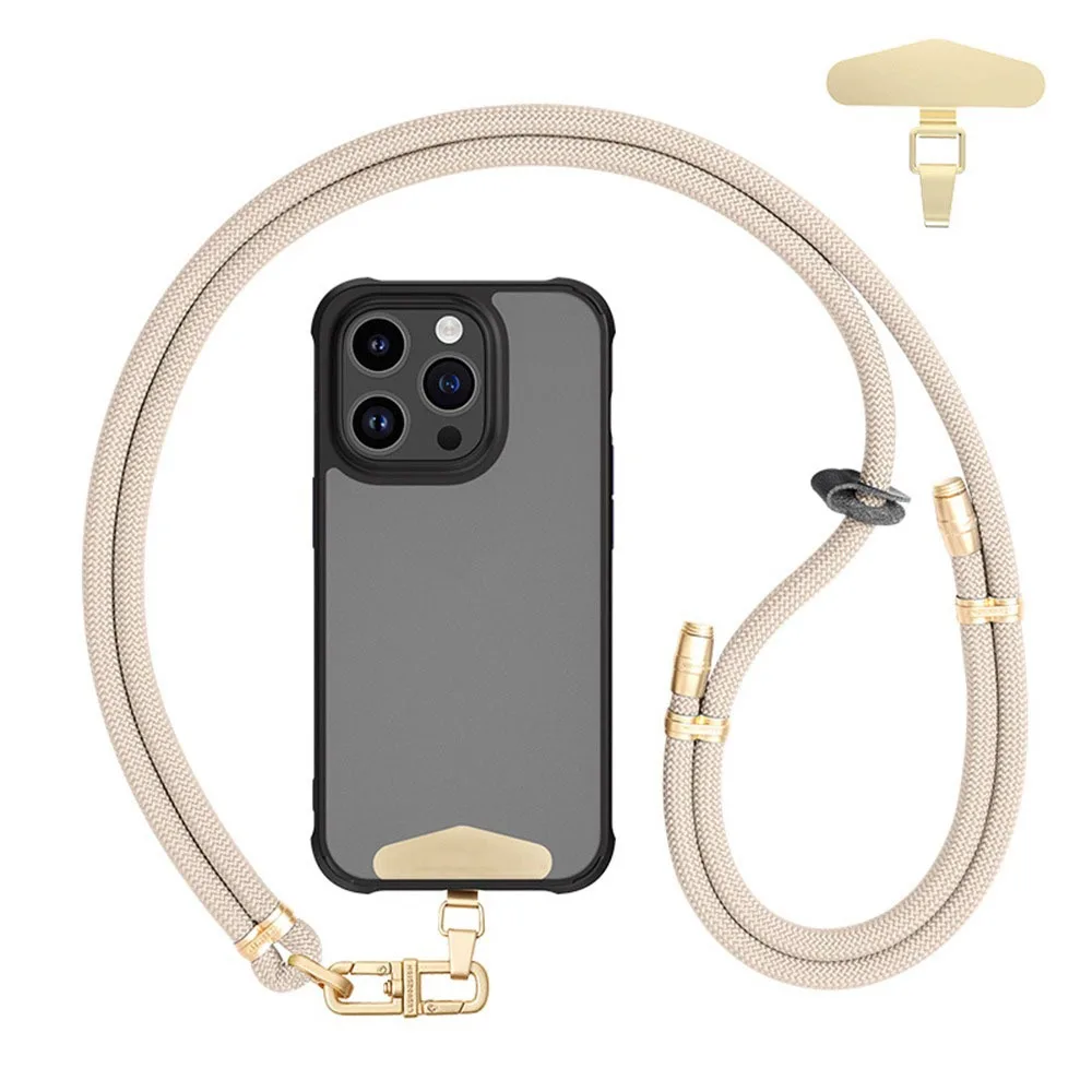 

Новый 8 мм жирный плетеный ремешок для телефона с защитой от потери, регулируемый веревочный ремешок, универсальная выдвижная подвесная цепочка через плечо на шею
