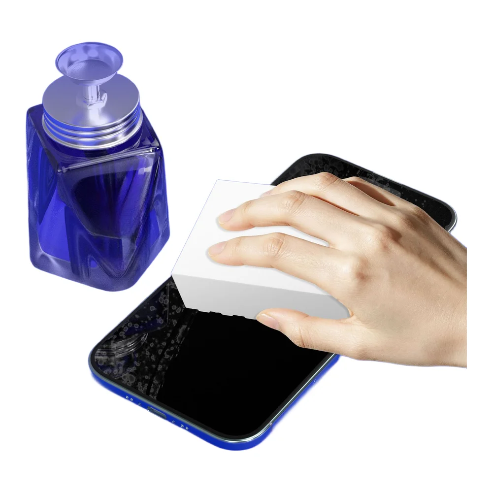 18PCS High Density Cleaning Foam For Phone Screen Glue Removal And Dirt Cleaning Mechanic Tool Blue Sponge Pads