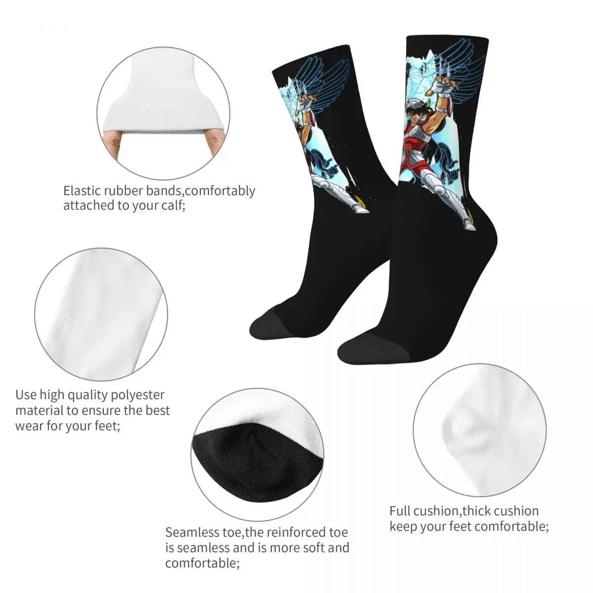 Crazy Men Women Socks Seyia Of Pegasus Knight Merch Comfortable Graphic Socks All Season