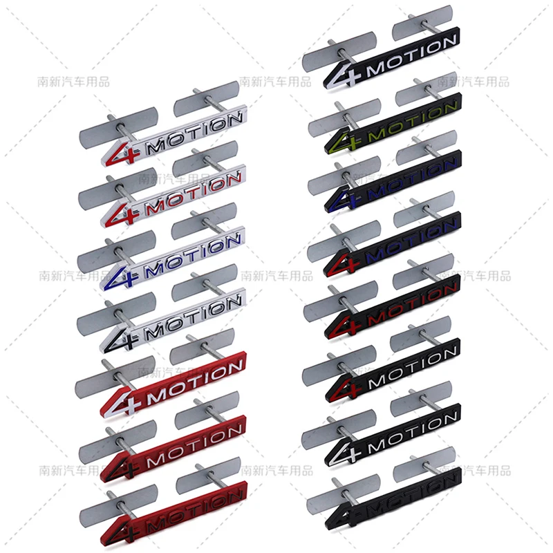 3D Metal 4motion Logo Badge 4 Motion Grill Emblem Car Front Hood Stickers Rear Trunk Emblem Car Body Stickers  Auto Accessories
