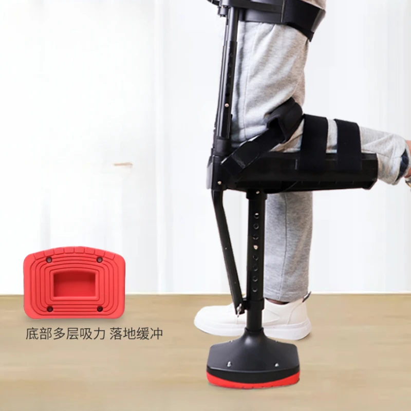 Ankle fracture, walking tool, crutch, single leg assistive walking device, ankle joint injury, walking knee support free crutch