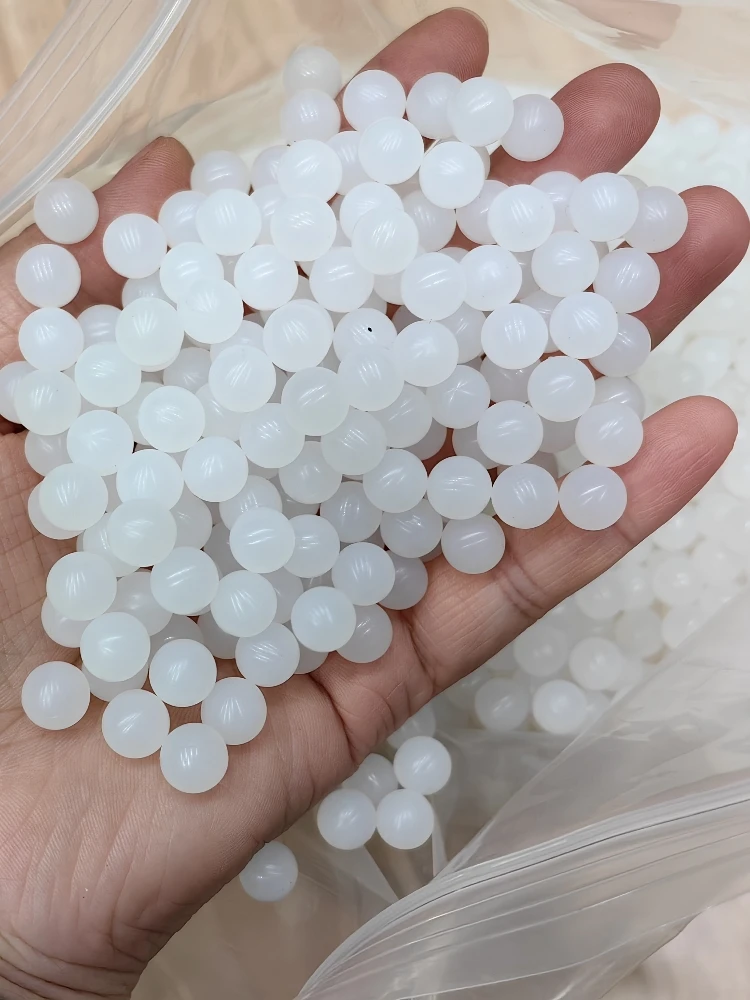 100/500/1000/5000/10000Pcs Diameter 2mm-10mm White Solid Silicone Ball Vibrating Screen Silicone Ball Wooden Door Elastic Ball