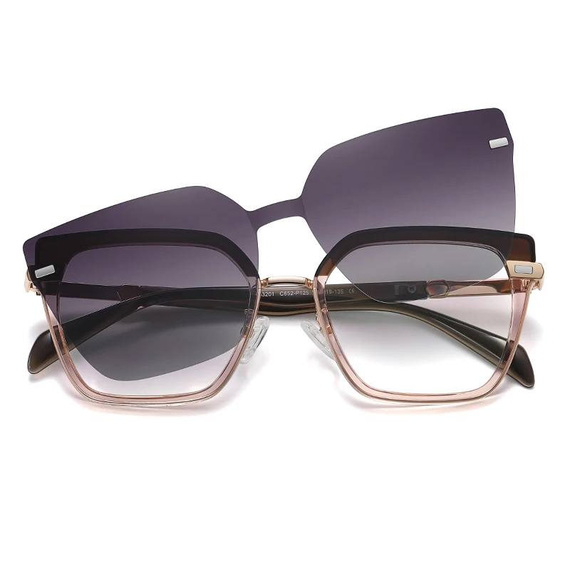 

Fashion Sunglasses Women Clips On Polarized Sun Glasses Luxury Brand Vintage Myopia Prescription Optical Eyelasses Frame Female