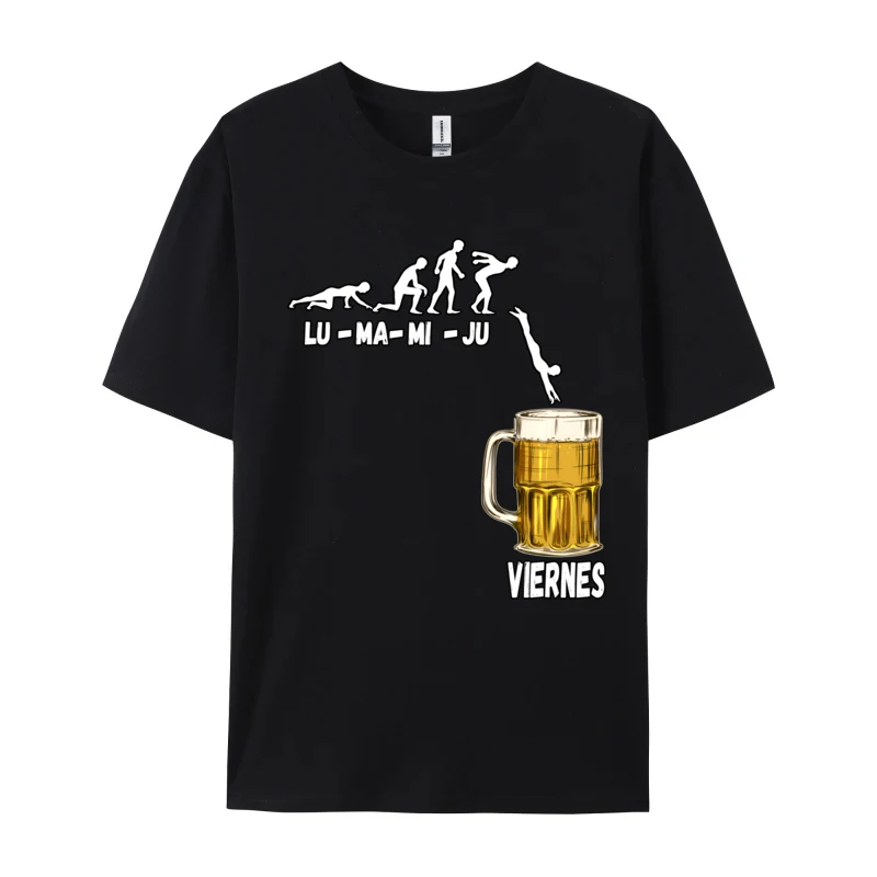 Monday Tuesday Wednesday Thursday Friday Beer Drinking Men Cotton Tshirt Unique Camisas Hombre Oversized