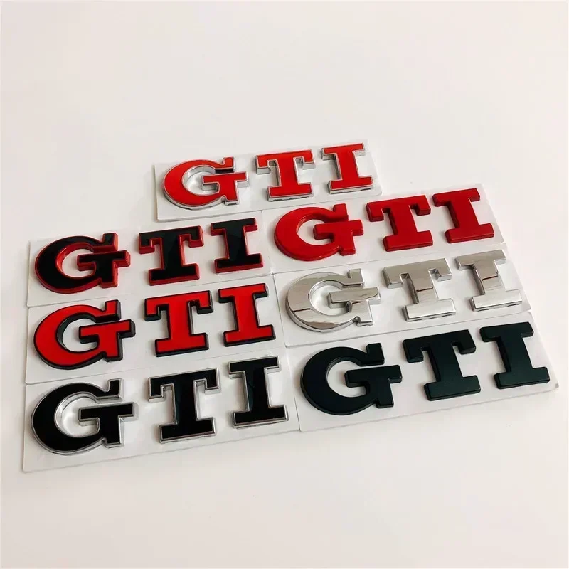 Metal GTI Logo Car Rear Trunk Emblem Side Sticker for Volkswagen VW Golf 4 5 6 7 8 Polo Jetta Tiguan Passat T-Roc MK2 MK5 MK7