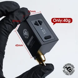 Dragonhawk B1 Fuente de alimentación de batería de tatuaje inalámbrica Pantalla LCD pequeña liviana para máquina de pluma de tatuaje