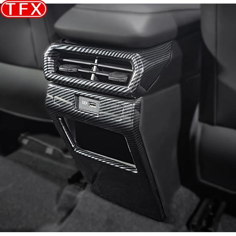 For Geely Cityray 2024 2025 Car Styling Carbon Fiber Pattern Gear Shift Panel Central Control Rear Exhaust Vent Auto Accessories