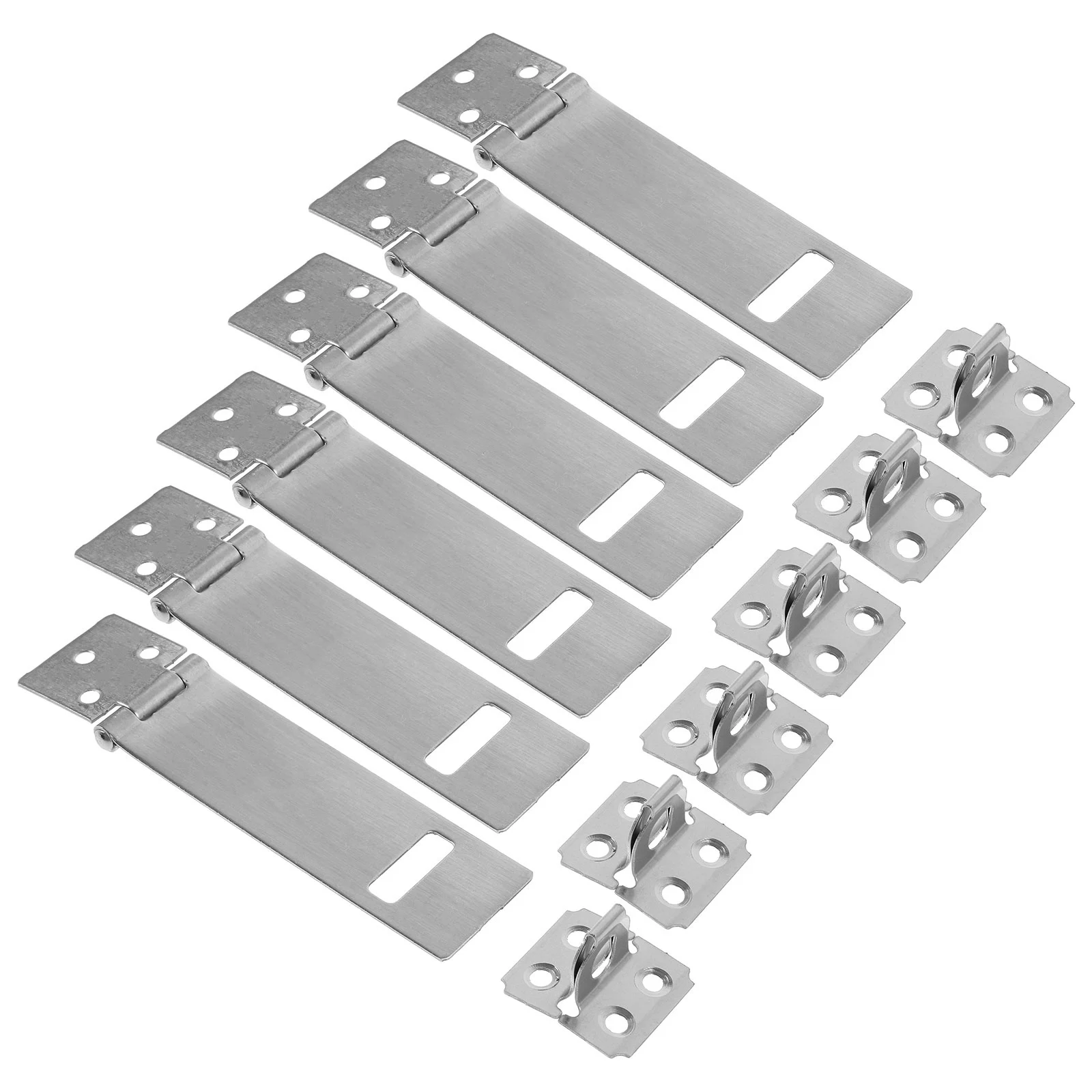 

6 set Heavy Duty Padlock Hasp Outdoor Lock For Shed Cabinet Gate Security Door Hardware Latch For Door Lock Hasp Latch Hardware