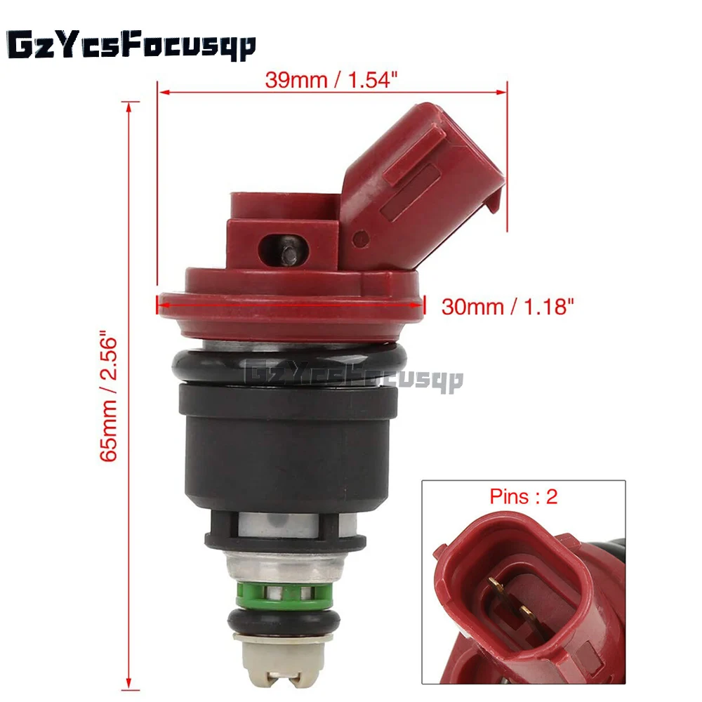 4PCS/LOT Fuel Injectors 16600-RR544 SF-60-740CC 16600RR544 SF60740CC Fits For Silvia S13 S14 S15 SR20DE SR20DET