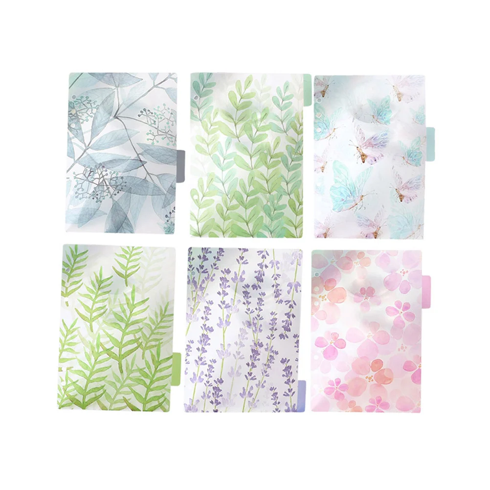 6 Pcs Notebook Binders A5 Index Page Divider Tab Cards Partition Refill for Spiral