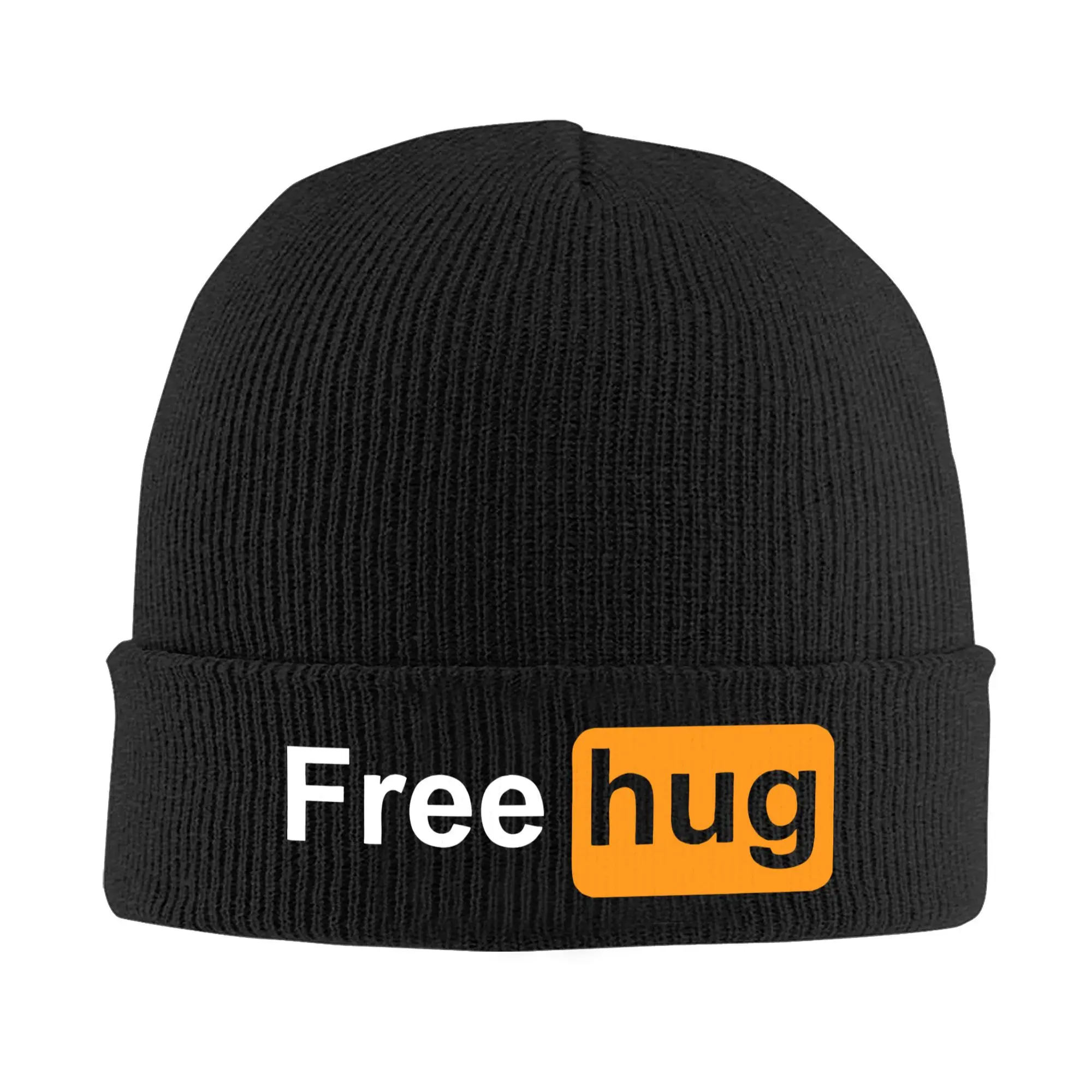 Free Hug Humor Joke Knitted Hats Autumn Winter Beanies Warm Funny hub Cap Unisex Acrylic Porn Fashion Bonnet