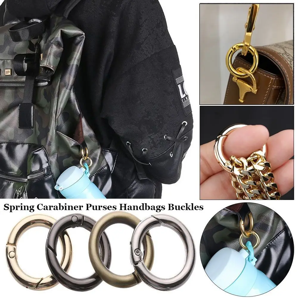 Outdoor Camping Carabiner Zinc Alloy Hooks Bag Belt Buckle Snap Clasp Clip Carabiner Purses Handbags Spring O-Ring Buckles