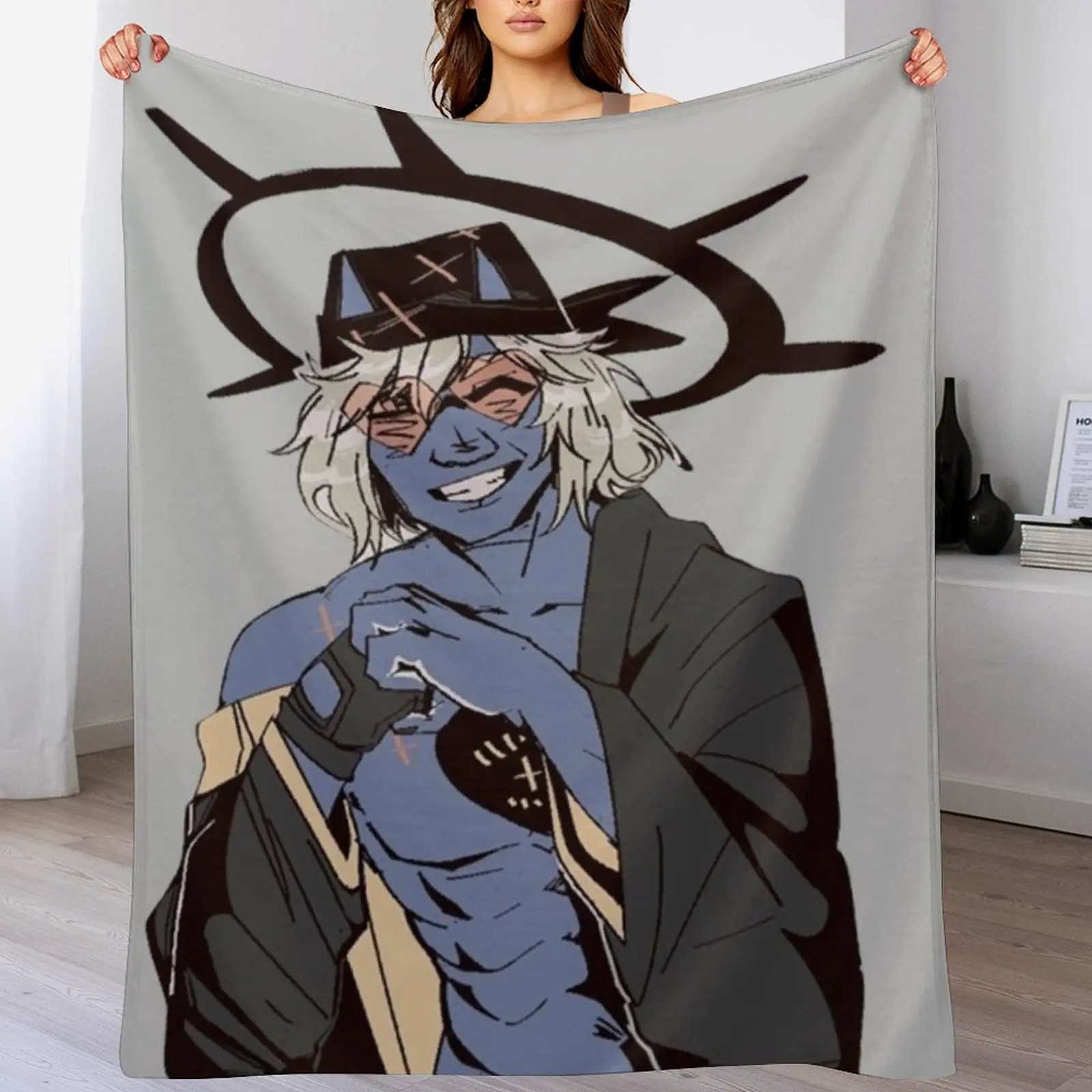 

Happy Chaos - Guilty Gear Throw Blanket Sofas Bed covers valentine gift ideas Plaid Blankets