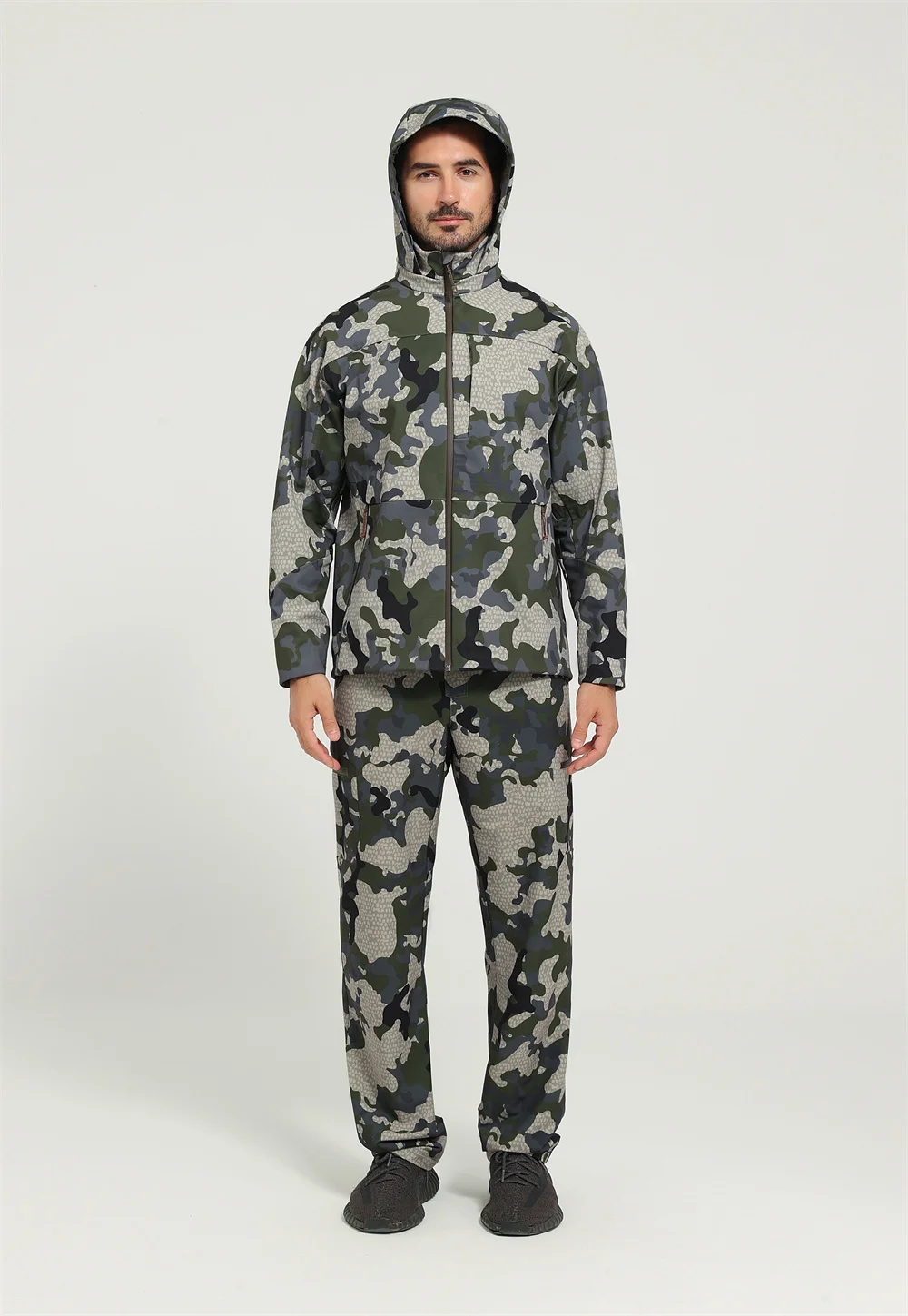 Ainfad Herren Jetstream 3-in-1 Fleece Leichte Jagdjacke Atmungsaktiv Winddicht Wasserdicht Outdoor Freizeitmantel – Detail 10