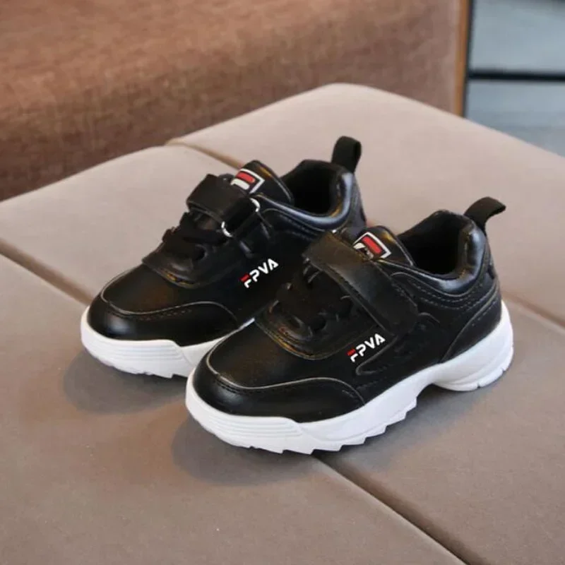 أطفال بنين بنات موضة أحذية رياضية طفل رضيع أطفال صغار المدربين الجلدية الأطفال مدرسة أحذية رياضية طفل احذية الجري الناعمة #1