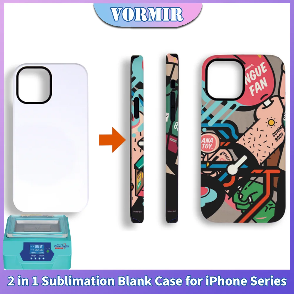 

VORMIR 10pcs 3D Sublimation Blank Phone Case for iPhone 17 16 15 14 13 12 Pro Max Plus DIY Printing Thermal Transfer Back Cover