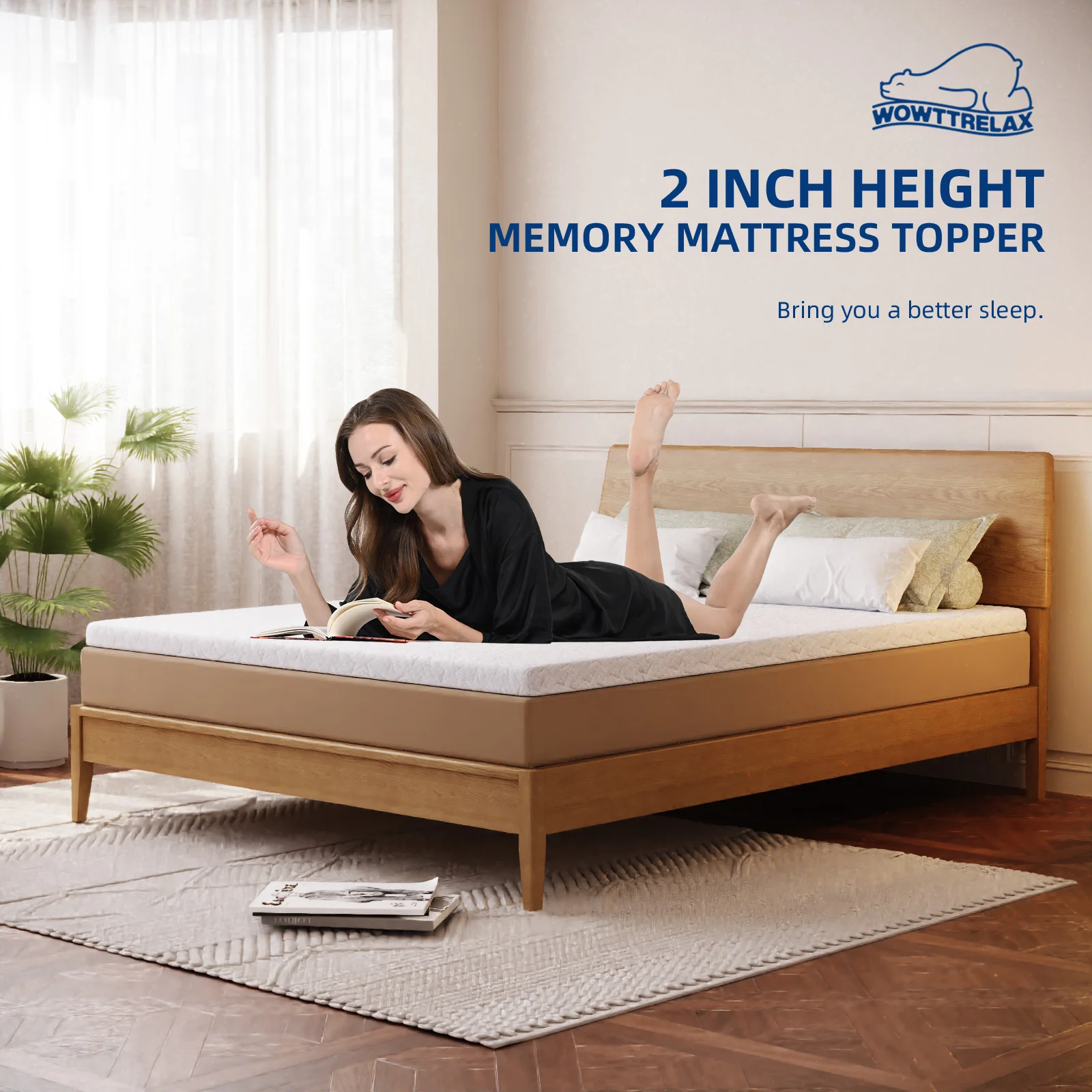 90*200cm Gel Dual-layer Memory Foam Mattress Topper Queen Size High Density Cooling Pad Pressure Relief Bed Topper