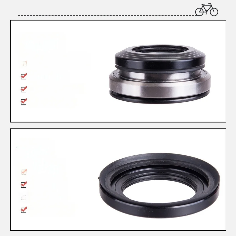 Waterproof Sealed Bearing Headset with Aluminum Body and CNC Machined Dimensions for Straight and Tapered Fork Compatibility