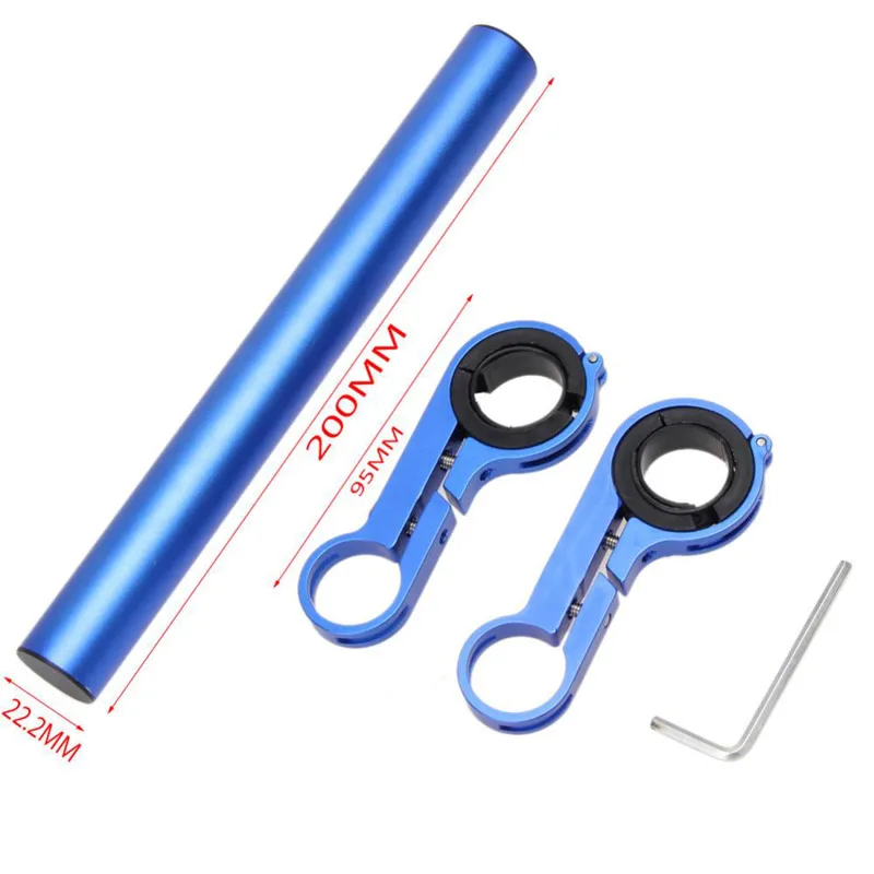 1Pcs 10/20/30cm Bicycle Handlebar Extended Bracket Bike Headlight Mount Bar Computer Holder Lamp Support Rack Alloy Fiber Stand