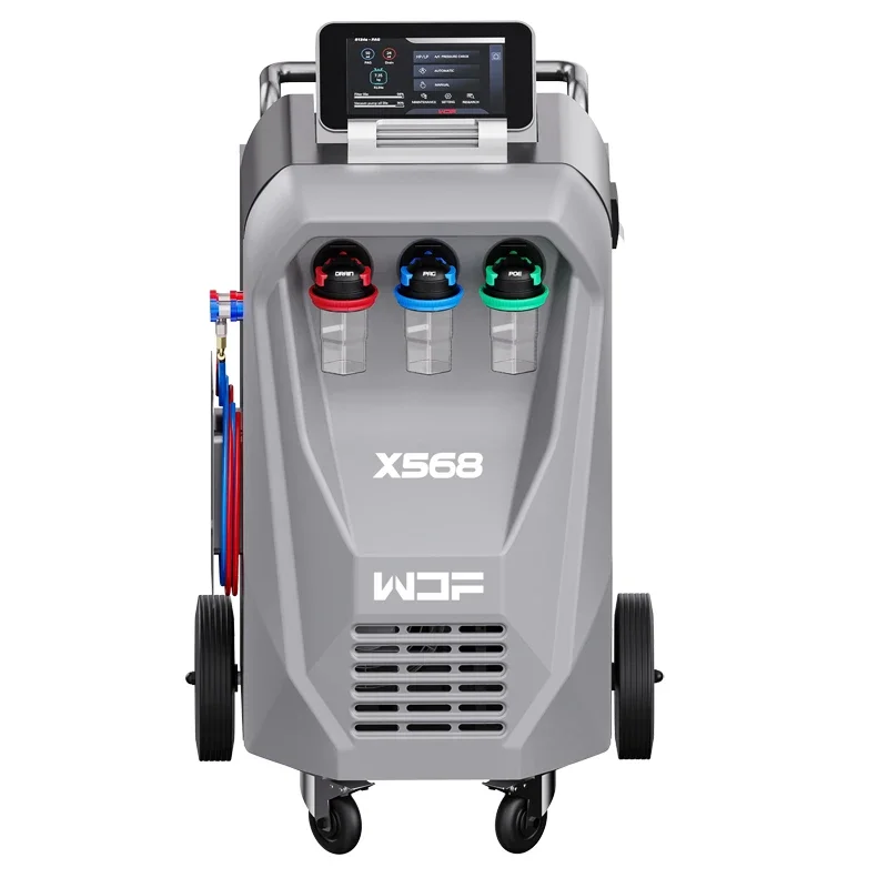 Car R134a AC Machine X568 Car Recovery Full Auto Refrigerant Recycle Recovery Machine Flushing Machine