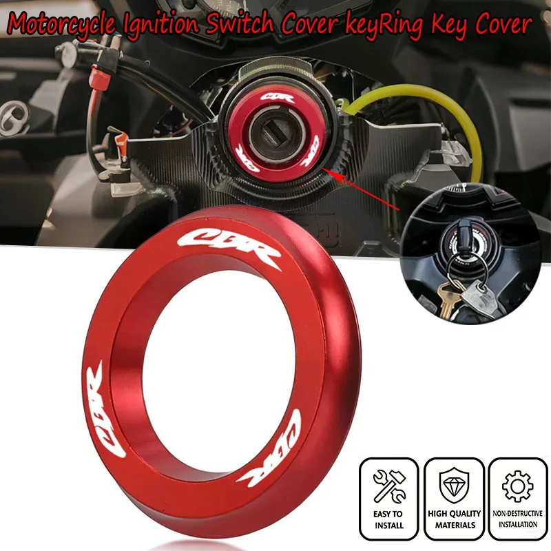 CBR Fit For Honda CBR125R CBR125RR CBR150R CBR250 R RR CBR300R rcycle Accessories Ignition Switch Cover Ring Key Aluminum