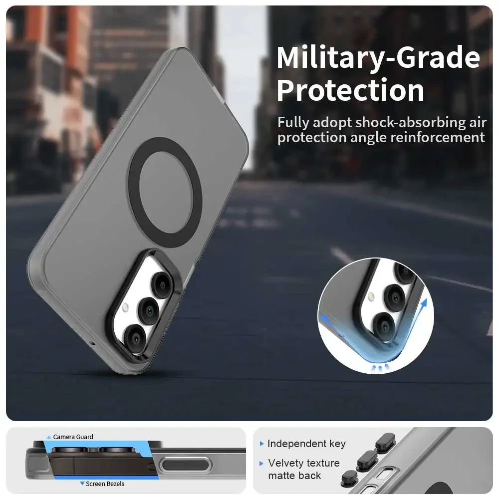 شحن لاسلكي مغناطيسي فاخر لحافظة Magsafe لهاتف سامسونج جالاكسي A16 A26 A36 A56 A06 غطاء ممتص للصدمات كاندي #3