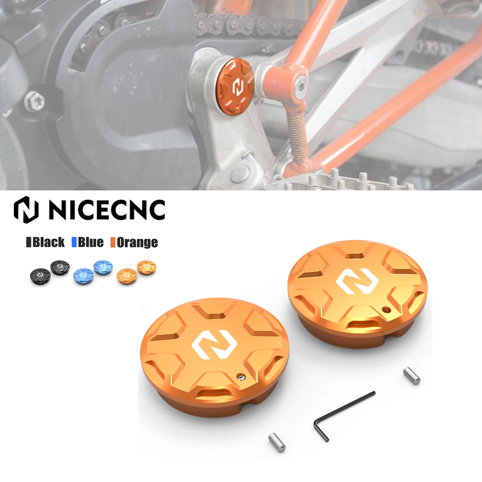 

Swingarm Pivot Hole Plugs For KTM 690 Enduro SMCR 2008-2025 2024 2023 Husqvarna 701 Supermoto Enduro 2016-2025 GasGas 700 ES/SM