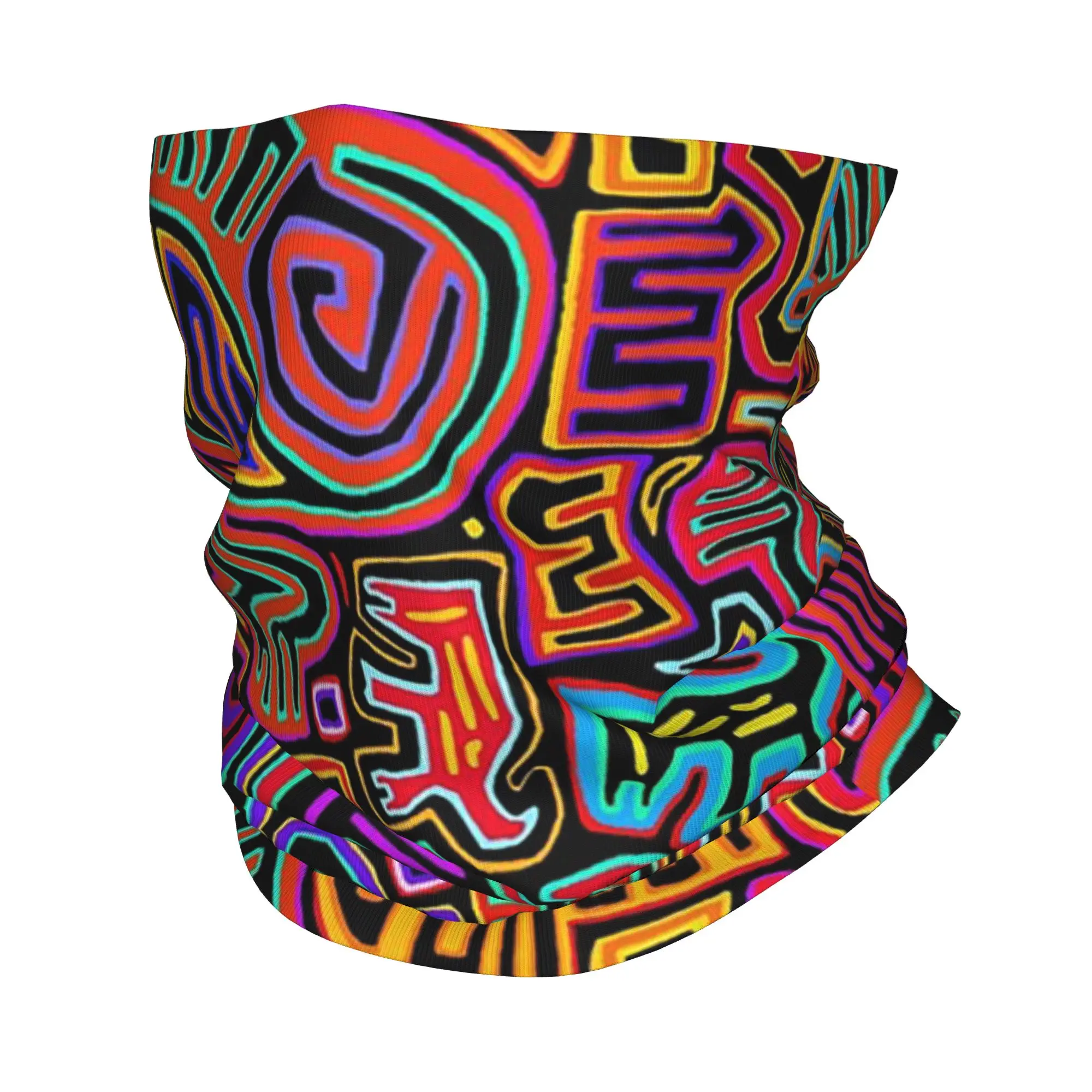 Shaman Ritual Serpent Mola Bandana Lenço de pescoço estampado, lenço quente para ciclismo, para homens, mulheres, adultos