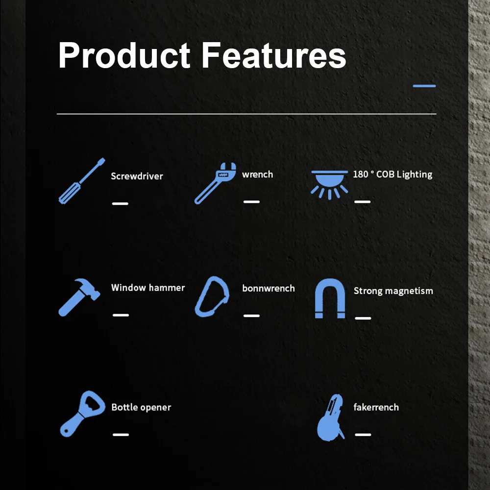 Mini Keychain Flashlight Rechargeable Work Light Portable Travel Torch Key Light with Screwdriver Wrench Bottle Opener Lantern