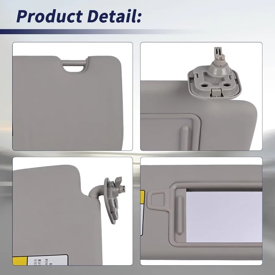 حاجب من الشمس من جانب الركاب بدون فتحة سقف لكيا سبورتاج 20172022 غطاء بديل أمامي يمين مع مرآة مكياج معززة بالأشعة فوق البنفسجية