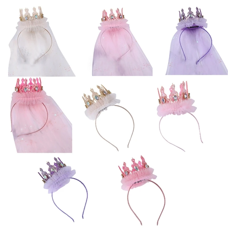 Birthday Crowns Headband Princess Crowns Headband Princess Headband Veil