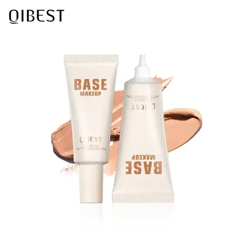 QIBEST 파운데이션 리퀴드 컨실러, 모이스처라이징 라이트 BB 크림, 오래 지속되는 오일 컨트롤, 천연 비 필링 리퀴드 파운데이션