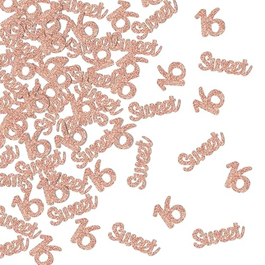 Sweet 16 Coriandoli Decorazioni per la tavola del 16° compleanno Happy Sweet 16 Coriandoli per feste Numero 16 Coriandoli da tavolo per il 16° compleanno Anni