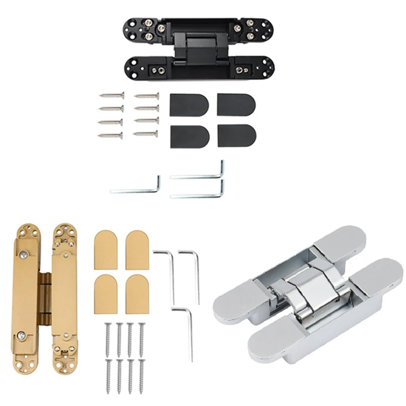 

3D Adjustable Concealed Wood Door Mute Cross Hinge Adjustable Concealed Gate Self Closing Heavy Duty Hinges